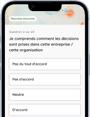 Smartphone displaying a ChooseMyCompany satisfaction survey