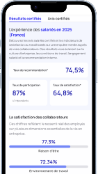 Smartphone showing the ChooseMyCompany certificate for employees